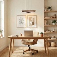 Trine Brown Solid Wood Single Hanging Light