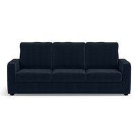 Apollo Compact Sofa Set (Colour : Sea Port Blue Velvet, Cushion : Soft, Back Type : High Back, Seater : 3+2+1)