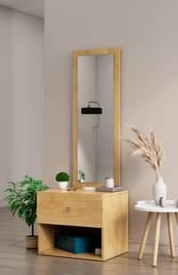 Hexa Red Engineered Wood Dressing Table in Giant Wood Colour