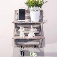 WOODENMOOD Rectangular Wall Rack
