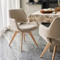 Bastion Solid Wood Dining Chair in Wheat Colour