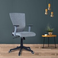 Rocknew York Mid Back Ergonomic Chair in Grey Colour