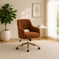 Doe Buck Lotsee Modern Brown Boucle Office Chair