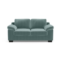 Esquel Luxe 2 Seater Fabric Sofa in Dusty Turquoise Velvet Colour