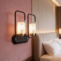 Eliante Modern Wall Lights Mild Steel, Glass & Glass Material Brown, Gold & White Finish