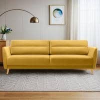 Rockson Fabric Sofa (Yellow)