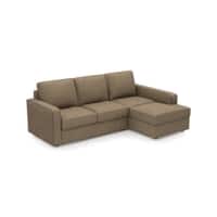 Apollo Sofa (Colour : Dune, Cushion : Soft, Back Type : Regular, Seating Capacity : Right Aligned 2 Seater + Right Aligned Chaise + Ottoman)