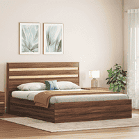 Rodrigues Queen Box Storage Bed in Rolex Brown Finish