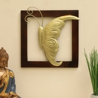 W-Arya Abstract Metal Wall Decor in Gold Set of 1