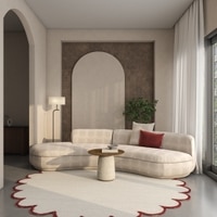 Jaipur Rugs Soft Floral Wool Dhurrie Rug White 6x8 ft