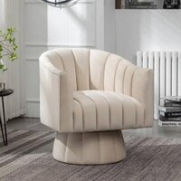 Morrow Fabric Accent Chair in Cream Colour