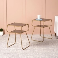 Contemporary Iron Side Table in  Finish - Set of 2