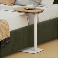 Otis Engineered Wood C Table in White & Oak Finish