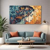 The Castle Decor Modern Abstract Woman Puzzle Wall Art Set of 5 27x48 Inch