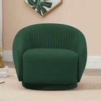 Lorna Fabric Accent Chair in Green Colour