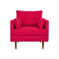 Arihana Boucle Fabric Arm Chair in Red Colour