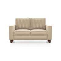 Apollo Neo 2 Seater Fabric Sofa in Pearl White Colour (Back Height : Regular, Cushion Type : Hard)