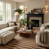 Jaipur Rugs Striped Wool 6x9 Feet Amber Gold And Cocoa Brown Dhurrie Carpet