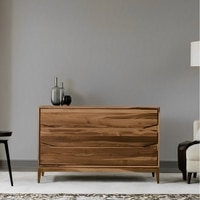 Batik Series Dresser with 3-openable drawers duly polished and base in Teak Wood