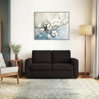 Apollo High Back 2 Seater  Fabric Sofa In Deep Brown Velvet Colour