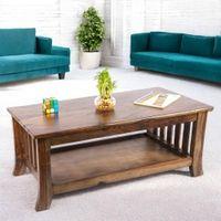 Omar Sheesham Wood Coffee Table In Teak Finish
