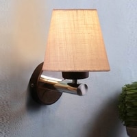 Devansh Metal Electric Wall Light in White Colour with White Shade Count of 1 Light