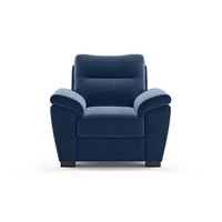 Adelaide Premium 1 Seater Fabric Sofa in Lapis Blue Colour