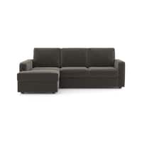 Apollo Compact Sofa (Colour : Smoke, Cushion : Hard, Back Type : Regular, Seating Capacity : Left Aligned 2 Seater + Left Aligned Chaise)