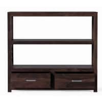 Crest Solid Wood  Bookshelf in Walnut Finish