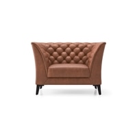 Weston 1 Seater Luxury Italian Leather Sofa In Cognac