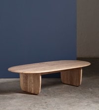 Qwerty Solid Wood Coffee Table In  Natural Finish