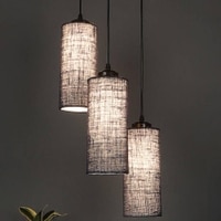 Conner Blue Natural Fiber Cluster Hanging Light