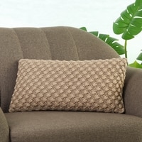 Popcorn Knit Linen Cotton Cushion Cover  12X20  Inches