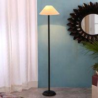 Gordon Black Cotton Shade Floor Lamp