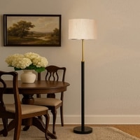 Devansh Wood & Metal Floor Lamp