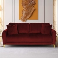 Angle Fabric Sofa (Maroon)
