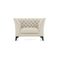 Weston 1 Seater Half Leather Sofa In Creme Fraiche Italian Leather