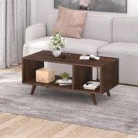 Taury Small Engineered Wood Coffee Center Sofa Tea/Teapoy Console Table (Brown Maple)