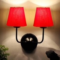 Ajax Dual Red cotton Wall mounted Lamp Iron Base(KV18)
