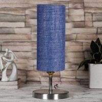 Blue Jute table lamp with Steel Base -52