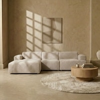 Comforthaven Wood Right Aligned 3-Seater With Upholstery Non Storage Sofa In Grey Colour