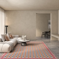 Jaipur Rugs Soft Diamond Wool Polyester Dhurrie Rug Red 6x10 ft
