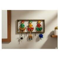 Metal Handpainted Musician Key Holder in Multicolour