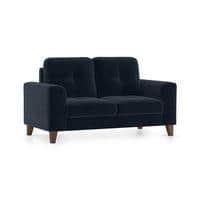 Verona Luxe 2 Seater Fabric Sofa in Sea Port Blue Velvet Colour