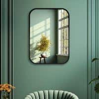 Aluminium Rectangular Decorative wall mirror by elegant arts and frames (Mirror size 500X700 mm)
