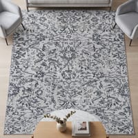Neulooms Handloom Knotted Reversible Flatweave Area Rug Olive Green or Ivory 6x9