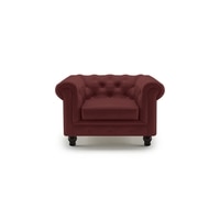 Winchester 1 Seater Leather Sofa in Wine Colour
