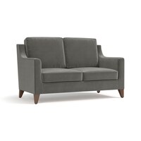 Abbey Sofa Set (Colour : Ash Grey Velvet, Cushion : Hard, Seater : 2+1+1)