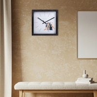 Gemini Zodiac Wooden Wall Clock with Playful Illustration