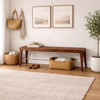 Pearl Solid Wood Bench In  Natural  Finish